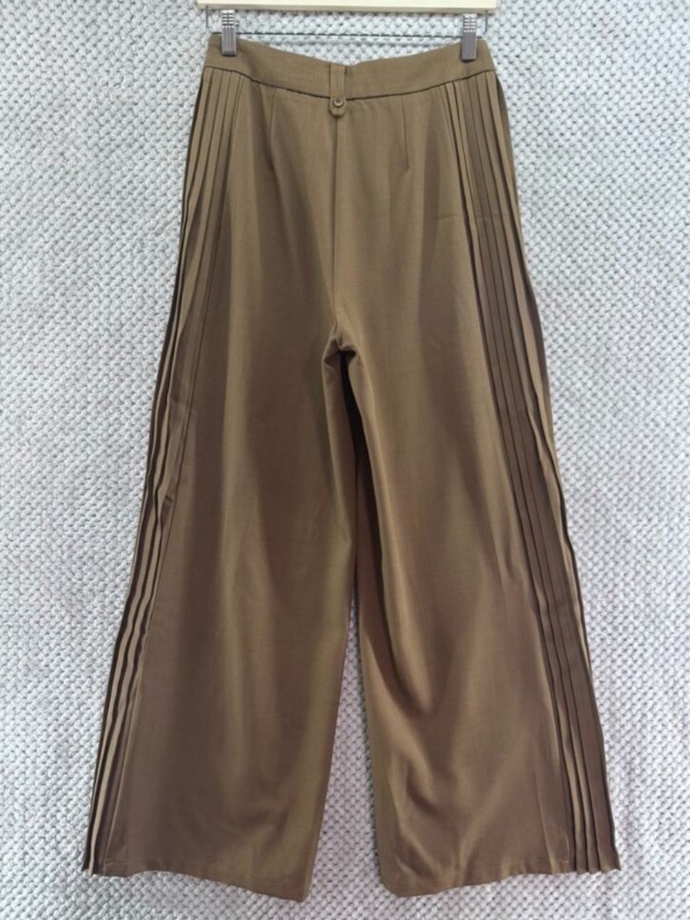 Commense Pants Womens S Brown High Rise Wide Leg Palazzo Pleaded Side Career New - Picture 5 of 5